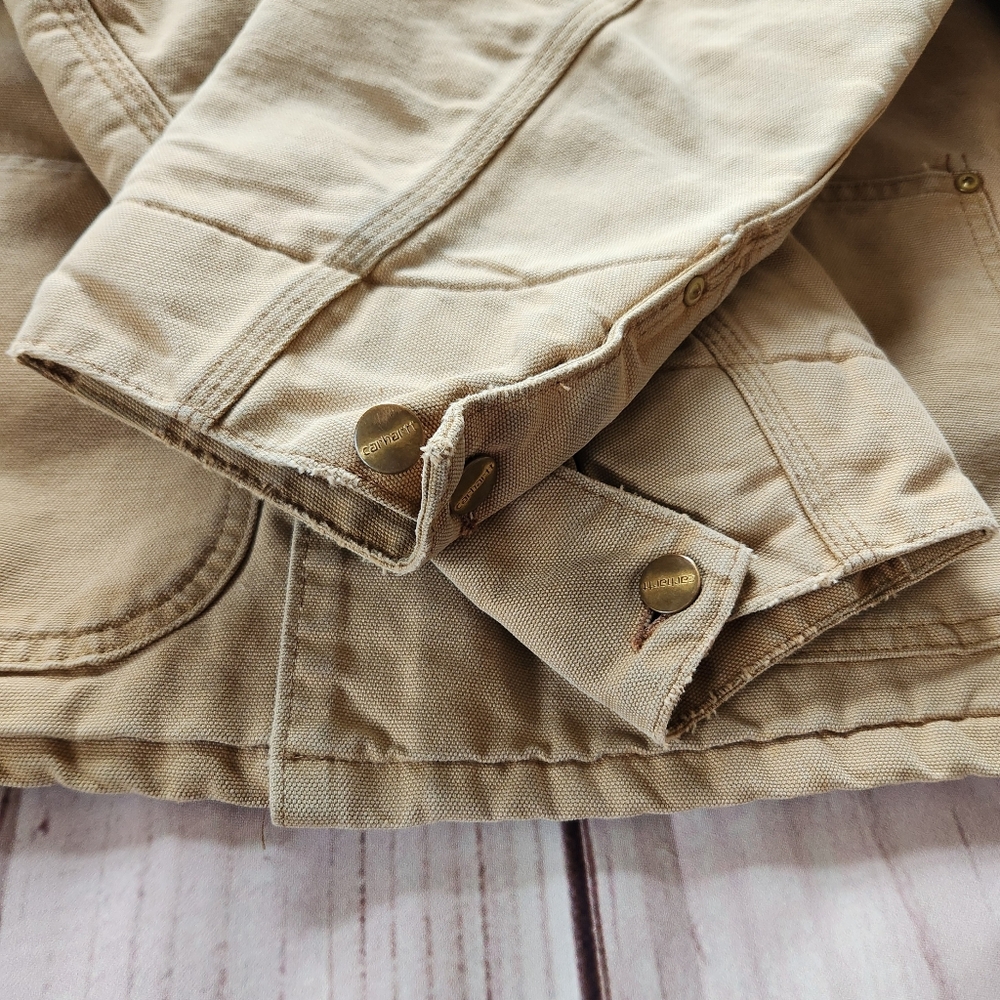 Carhartt Vintage Chore Coat C01 C02 Tan Blanket-lined Duck Canvas, Men's Size XL - Picture 11 of 13